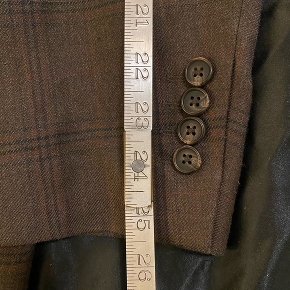 RALPH LAUREN Blazer (44, Brown/Tartan, Silk/Wool) - Picture 5 of 6